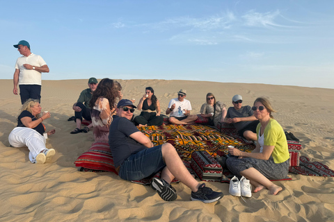 Doha: inland sea Tour With Dune Bashing &Sandboarding fun Doha: safari , camel ride, sandboarding hotel pickup