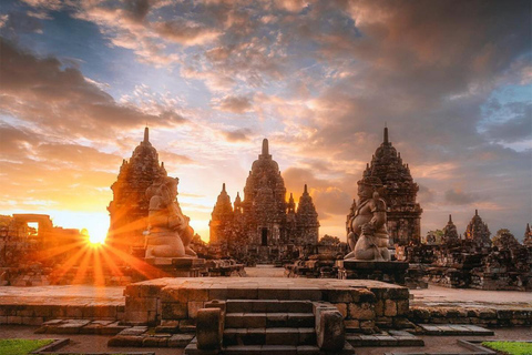 Yogyakarta ; Borobudur, Mendut och Prambanan-templet