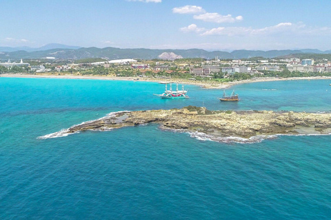 Side: Mediterranean Boat Trip to Dolphin Island Side: Dolphın Island Boat with Hotel Transfer