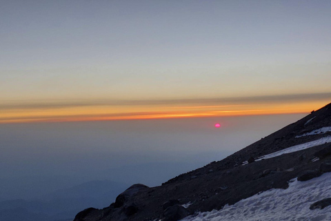 Szczyt Orizaba, północna ściana: Trening u podnóża lodowcaPółnocna ściana Pico de Orizaba: trening u podstawy lodowca