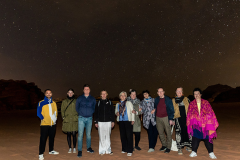 Wadi Rum: Sunset Jeep Tour with Rumsky Stargazing Activity