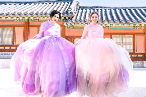 Expérience Hanbok Premium à Hanboknam Gyeongbokgung1 jour de Hanbok Premium (accessoires de coiffure et sac à dos inclus)