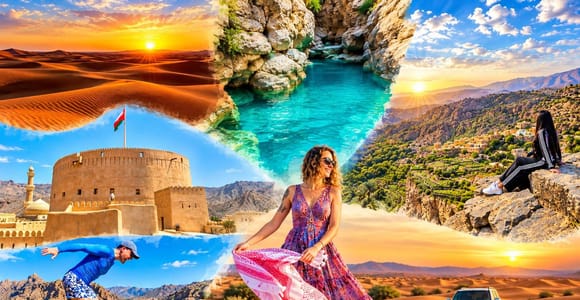 Group Tour 3-Days Wadi Shab,Desert & Nizwa Jebel Akhdar
