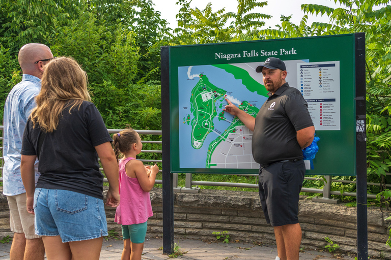 Cataratas do Niágara: Tour EUA/Canadá com cruzeiro guiado de barco e almoço