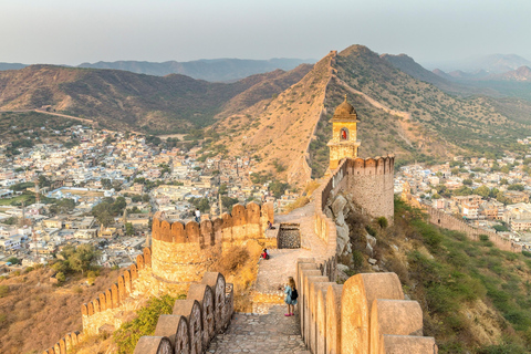 Jaipur: Amber fort hawa Mahal en jantar mantar tour