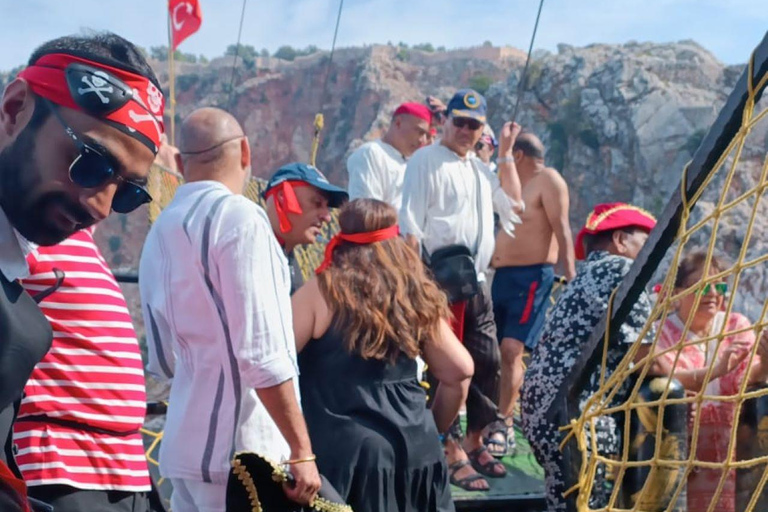 Alanya Pirate Ship Adventure with Swimming Shows &Foam Party Alanya Pirate Boat Wıth Transfer
