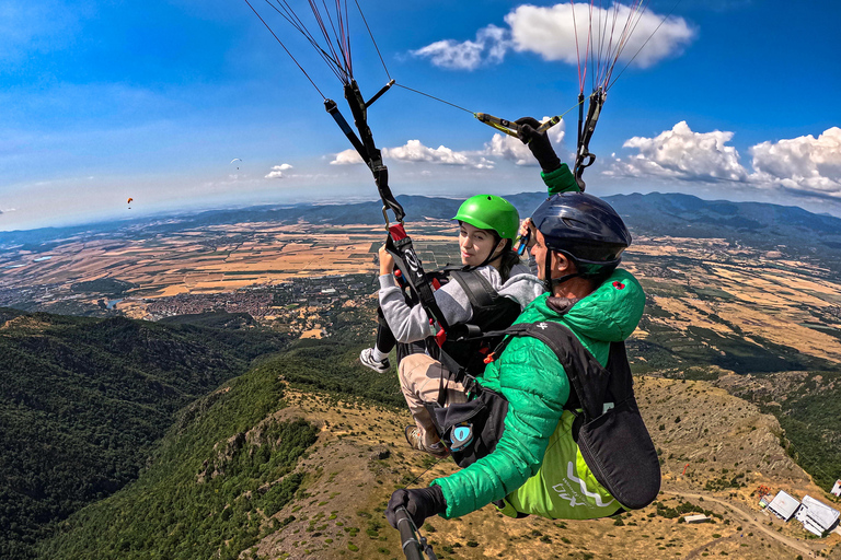 Tandem Paragliding Flight near Veliko Tarnovo Take-off Sopot