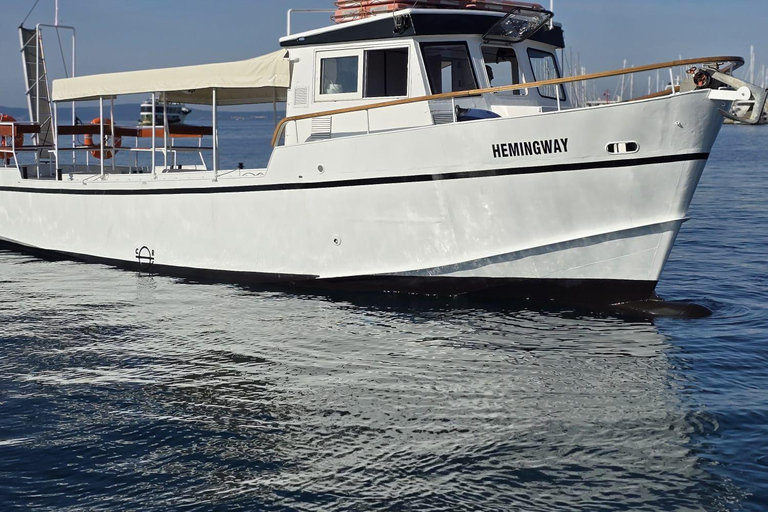 Passeio panorâmico de barco em Split com cerveja, vinho, sumos e mergulhoPasseio panorâmico dividido de barco com cerveja, vinho, sumos e mergulho