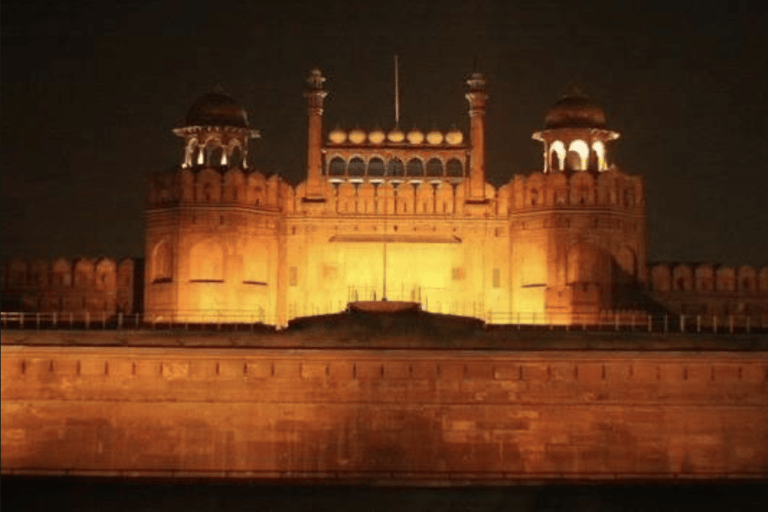 Delhi: Red Fort Light & Sound Show with Private Car & Guide Red Fort Light and Sound Show Ticket+Car+Guide