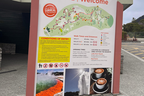 Von Rotorua WAI-O-TAPU + Lady Knox Geysir + Mud Pool Combo