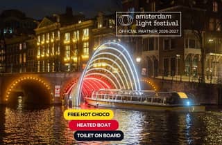 Amsterdam Light Festival: Fahrt mit beheiztem Boot + KOSTENLOSE Schokolade