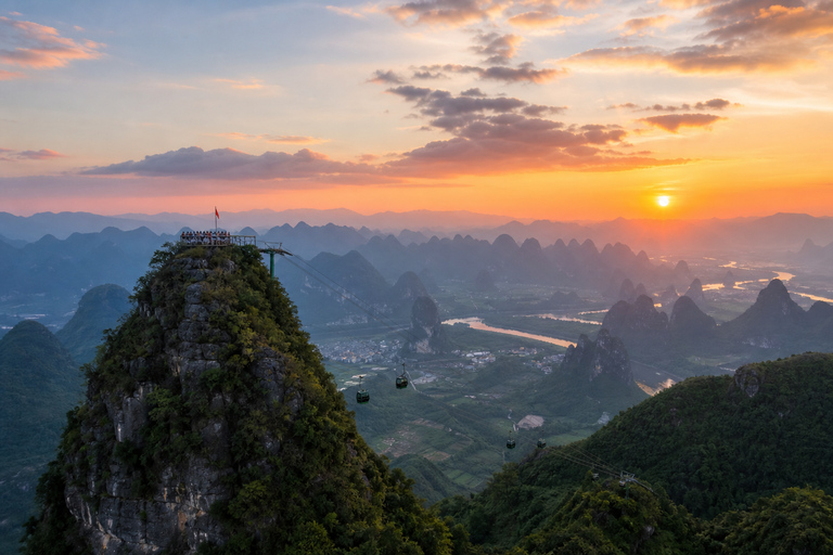 Yangshuo Ticket: Ruyi Peak, Silver Cave, Yulong River & More Li River Bamboo Raft Round Trip with Shuttle