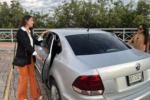 Cancun : Transfert aéroport en berline et minibus privés.Zone hôtelière de Tulum - aller simple
