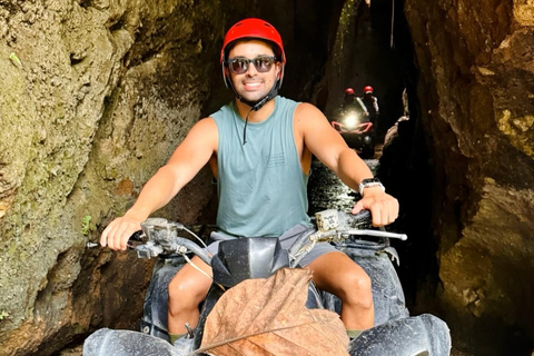 Ubud Quad Bike Tour with Waterfall, Long Tunnel, and Lunch Single Driver ( 1 ATV 1 person ) with Meeting Point Ubud