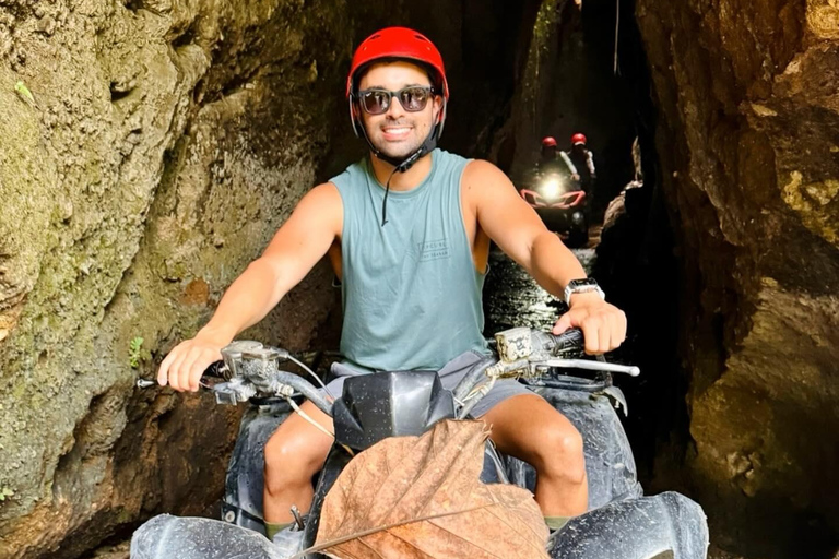 Ubud Quad Bike Tour with Waterfall, Long Tunnel, and Lunch Single Driver ( 1 ATV 1 person ) with Meeting Point Ubud