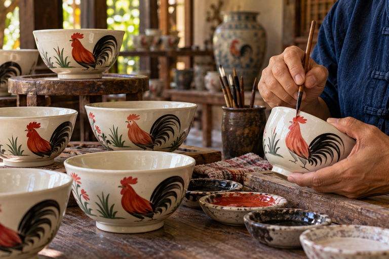 Sukhothai to Chiang Mai: Lampang Temple & Ceramic Museum Private Van (1–8 Guests) with Ceramic Workshop