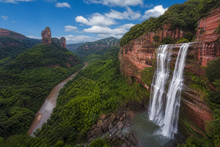 Guizhou: Chishui Danxia Scenic Area Tickets Chishui Waterfall: Shuttle + Elevator + Dome Cinema