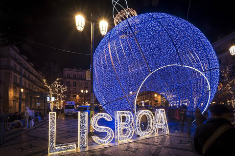 Lisbona: Tour privato delle luci di Natale in Eco Tuk Tuk
