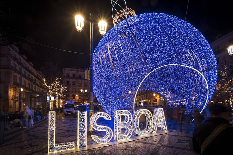 Lisbona: Tour privato delle luci di Natale in Eco Tuk Tuk