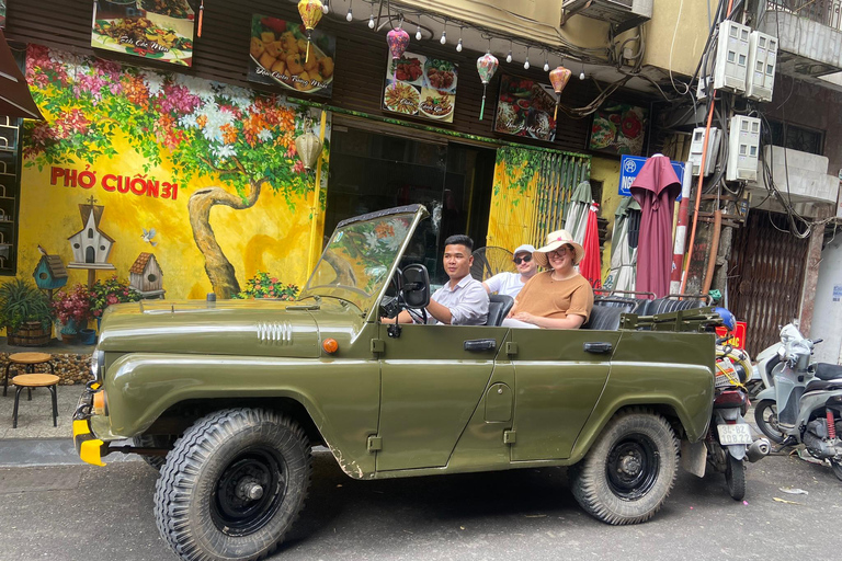 Histoire, culture, visites et divertissements à Hanoï en JeepHanoi Highlights &amp; Secret Spots Jeep Adventure