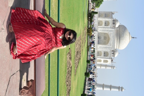 Taj Mahal-Trip am selben Tag mit Eintrittskarten oder ReiseführerTaj Mahal, Reiseführer mit Transport nur mit dem Auto von Neu-Delhi