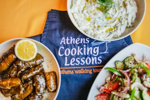 Athènes: cours de cuisine grecque et dîner de trois platsCours de cuisine et dîner de 4 heures en petit groupe