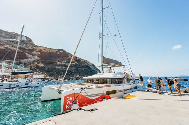 santorini luxury small group catamaran