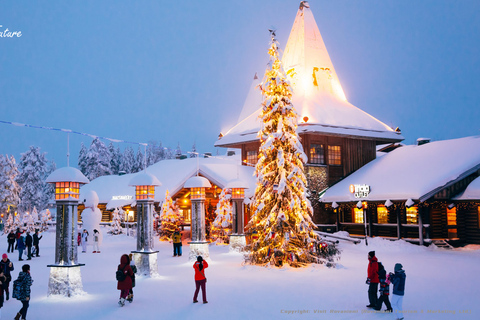 Rovaniemi: Incontra Babbo Natale, giro in slitta trainata da renne e husky