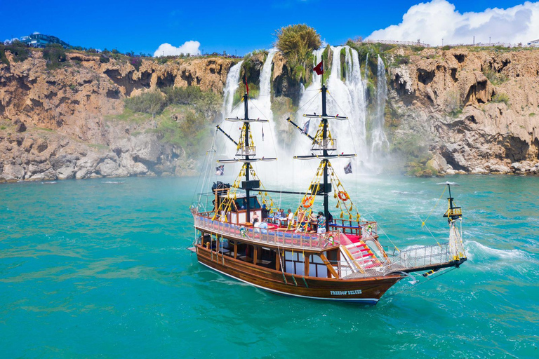 Antalya: Düden Waterfalls Boat Trip with Lunch & Drinks Snecic Boat Tour / with Hotel Transfer