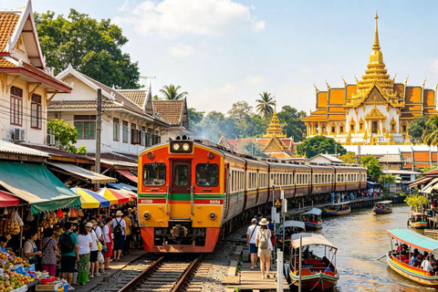 From Bangkok: Floating Market, Railway Market,& Ancient Siam