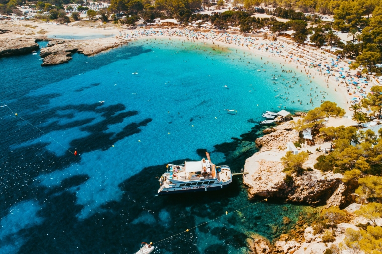 Ibiza: Strand-Hopping-Bootsfahrt mit Paddleboard, Essen und GetränkenIbiza: Strände-Bootsfahrt mit Paddleboard, Snacks & Drinks