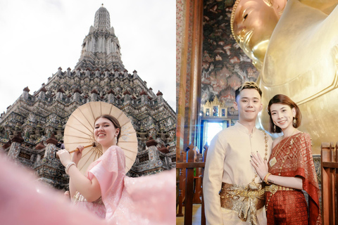Thai Costume Photographer at Wat Arun/Pho in Bangkok 2 Hours Photography (per person) at Wat Arun + Wat Pho