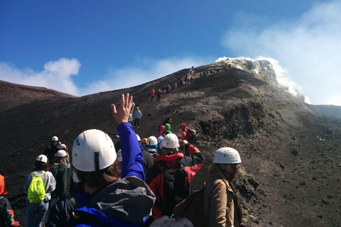 Trek to the summit of Mount Etna (3,350 m) with drone video etna summit craters hike