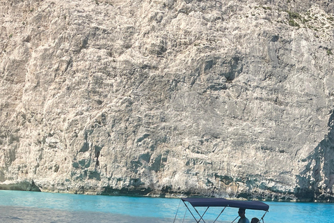 Zakynthos: Navagio Beach and Blue Caves Boat Tour Around Zante by private boat