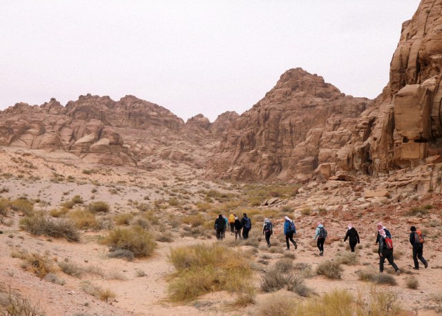 Visit From Wadi Rum Hike a Mountain with Guide & Stay (optional) in Wadi Rum
