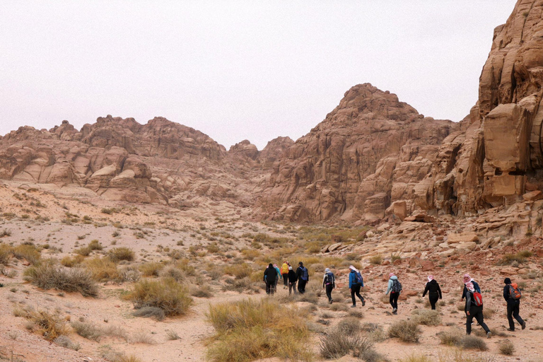 From Wadi Rum: Hike a Mountain with Guide & Stay (optional) Burdah Rock Bridge Mountain Day & Free Lunch Only