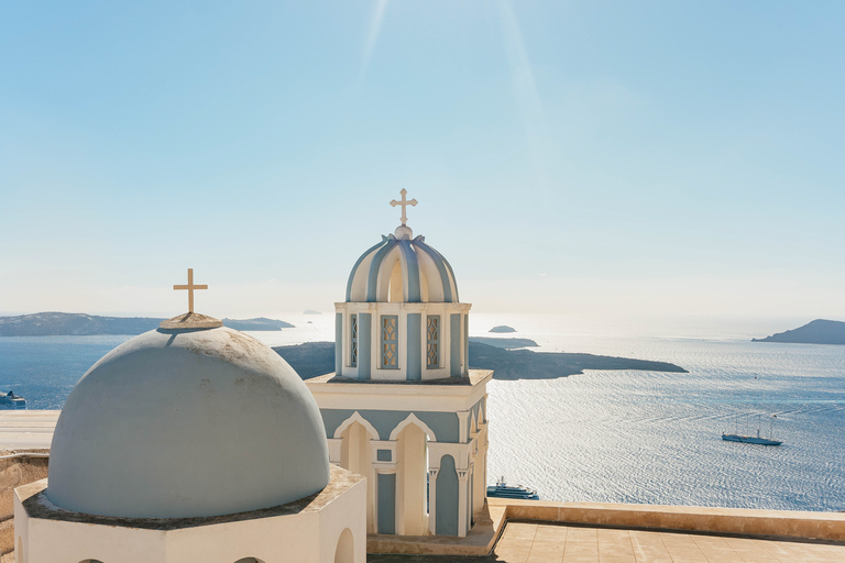 Santorini: begeleide wandeling naar krater en zonsondergang