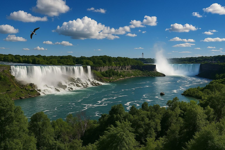 Cataratas do Niágara, Ontário: tour guiado com passeio de barco e serviço de buscaNiagara Falls, Ontário: tour guiado com passeio de barco e serviço de busca
