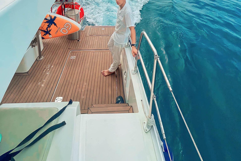 Da Nang: Discover Son Tra Bay on Luxury Sailing Catamaran 2-Hour Luxury Catamaran Scenic Cruise with Drink & Transfer