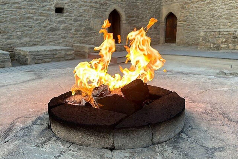 Baku: Gobustan, Mud Volcano, Fire Temple & Burning Mountain Group Tour without Entrance Fees