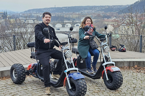 Prague Monastery & Panoramic Viewpoint Electric Trike Tour 1.5 Hours: 2 person on 1 Trike