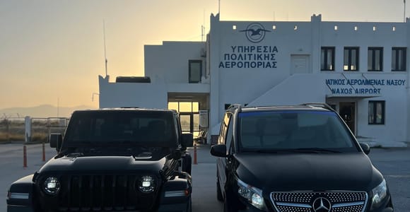 Private transfers from Naxos Port -Naxos Airport.