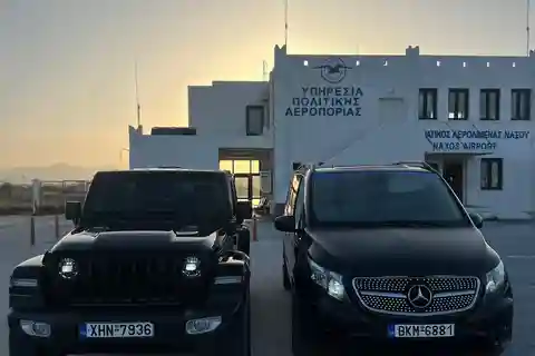 Private transfers from Naxos Port -Naxos Airport.