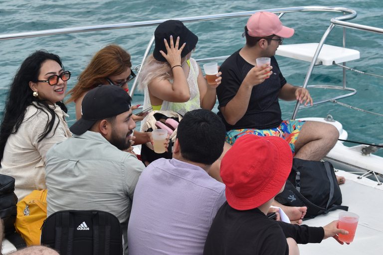 Isla Mujeres: Passeio de Catamarã Só Adultos, Bar Aberto e SnorkelExcursão a partir de Playa del Carmen