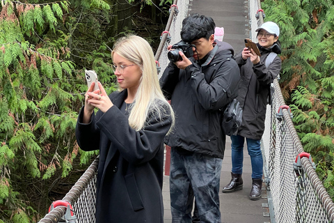 Vancouver: Regenwald-Wasserfall-Wanderung und Hängebrücke