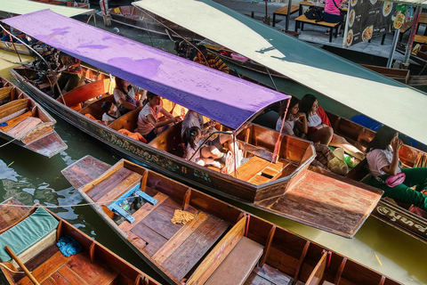 BKK : Marché flottant privé de Damnoen Saduak et marché des trains