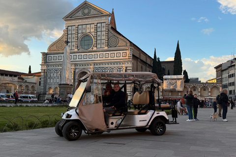 Florence: Private Guided Golf Cart Tour Senza Piazzale Michelangelo. Tour 1 ora.
