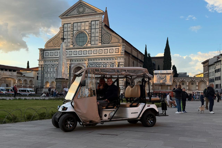 Florence: Private Guided Golf Cart Tour Senza Piazzale Michelangelo. Tour 1 ora.