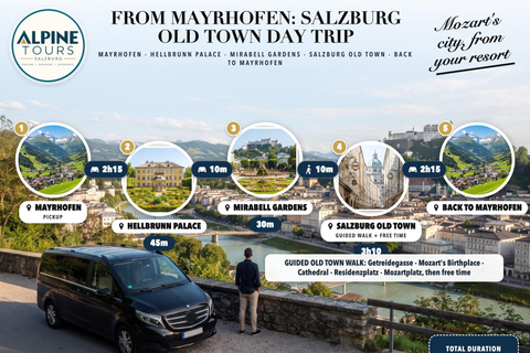 From Mayrhofen: Private Salzburg Old Town Day Trip