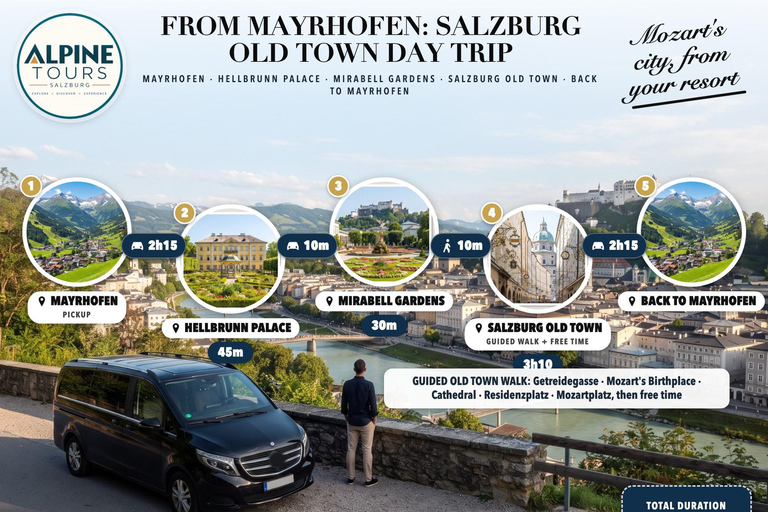 From Mayrhofen: Private Salzburg Old Town Day Trip